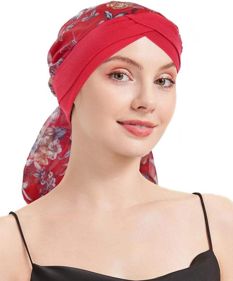 FADACHY Chemo Headwear for Women Full Coverage Head Scarf Hair Wrap Head Covering for Cancer Chemotherapy Patients, Hair Loss - Image 5